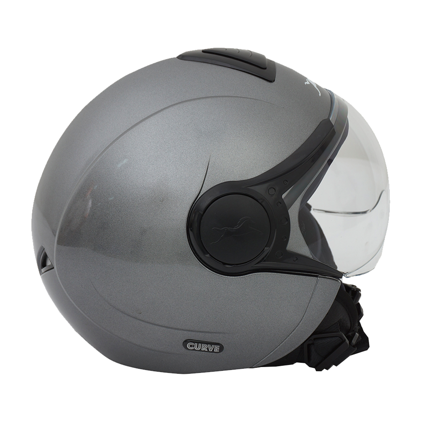 TVS Half Face Helmet Curve Motorbike Helmet (Grey)