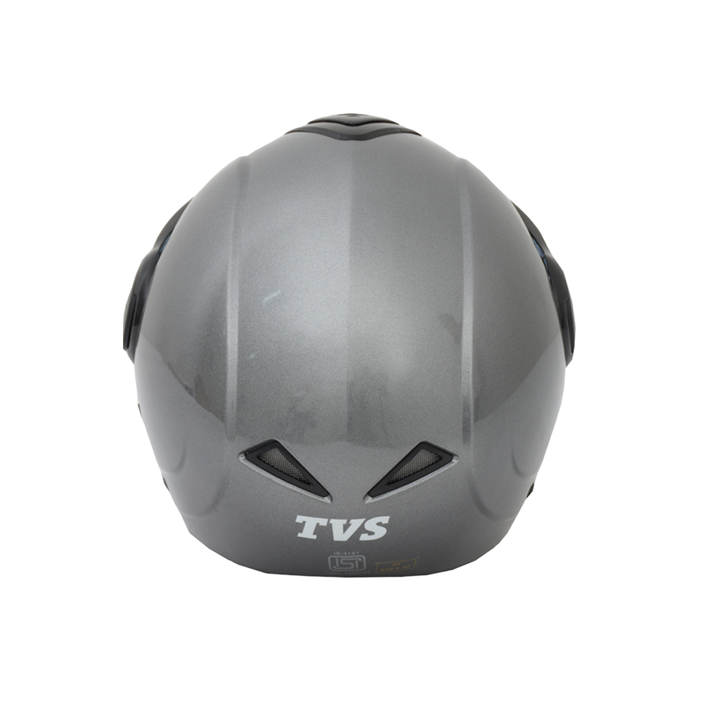 TVS Half Face Helmet Curve Motorbike Helmet (Grey)