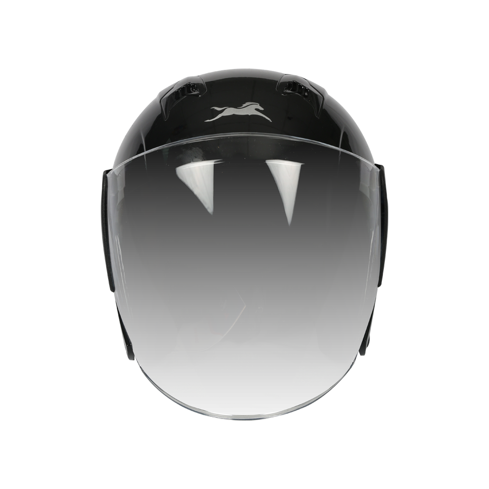 TVS Helmet Half Face Motorbike Helmet (Black-BE)