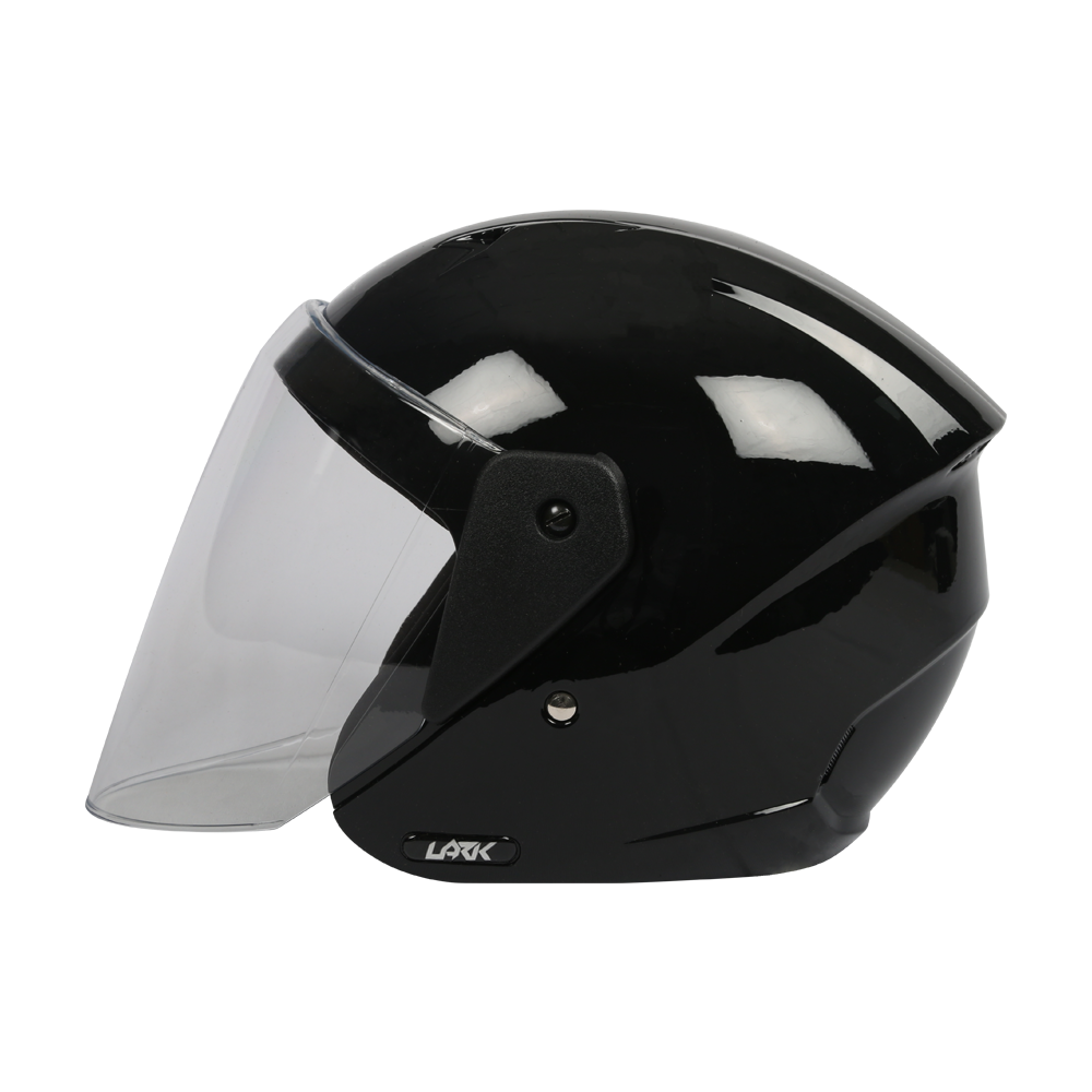 TVS Helmet Half Face Motorbike Helmet (Black-BE)