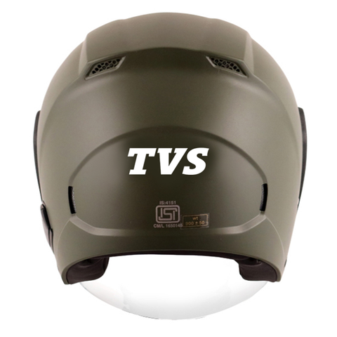 TVS Helmet Half Face Green