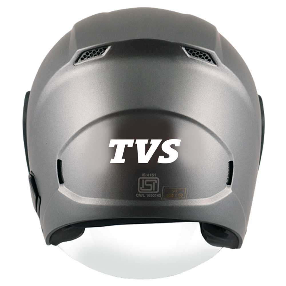 TVS Helmet Half Face Grey