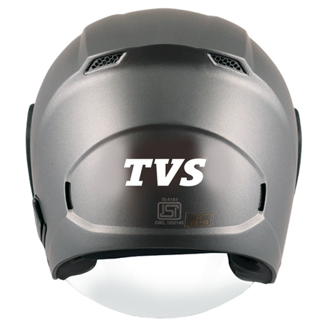 TVS Helmet Half Face Grey