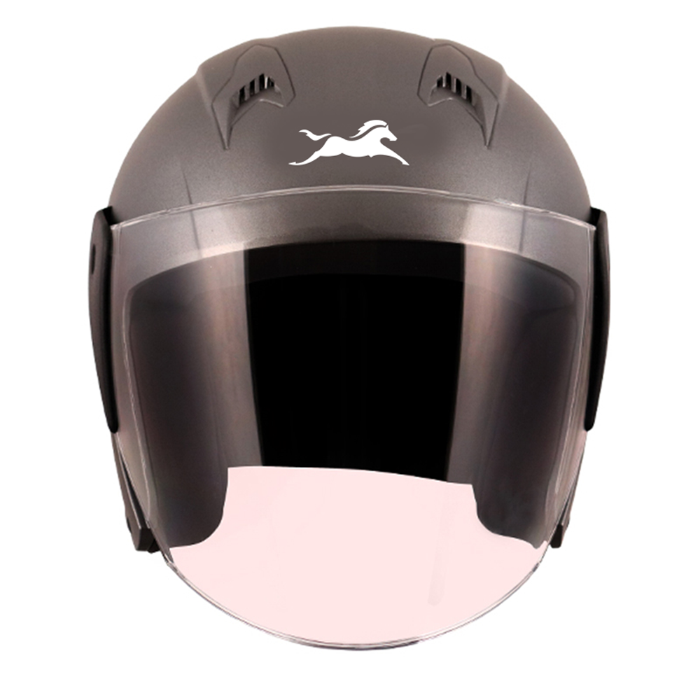 TVS Helmet Half Face Grey