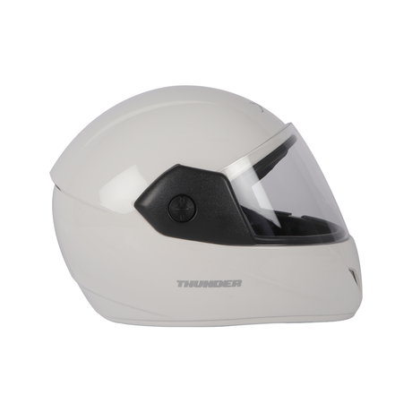 TVS Full Face Helmet, Color: Thunder White - ISI Certified