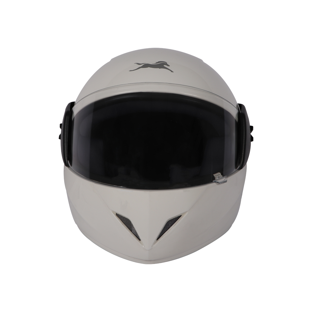 TVS Full Face Helmet, Color: Thunder White - ISI Certified