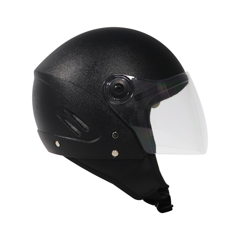 TVS Half Face Sport Eco Helmet, Color: Black - ISI Certified