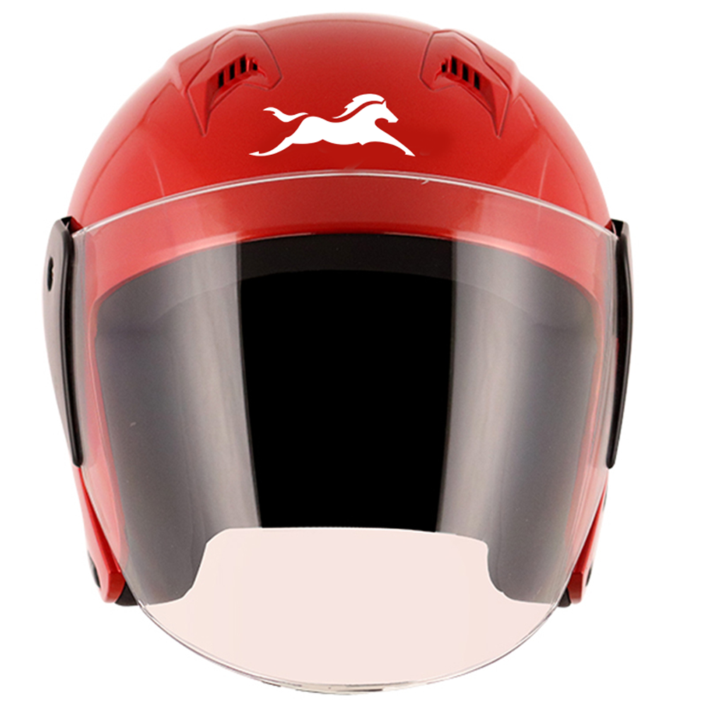 TVS Half Face Helmet, Color: Shiny Red - ISI Certified