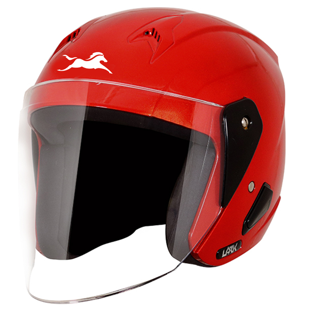 TVS Half Face Helmet, Color: Shiny Red - ISI Certified