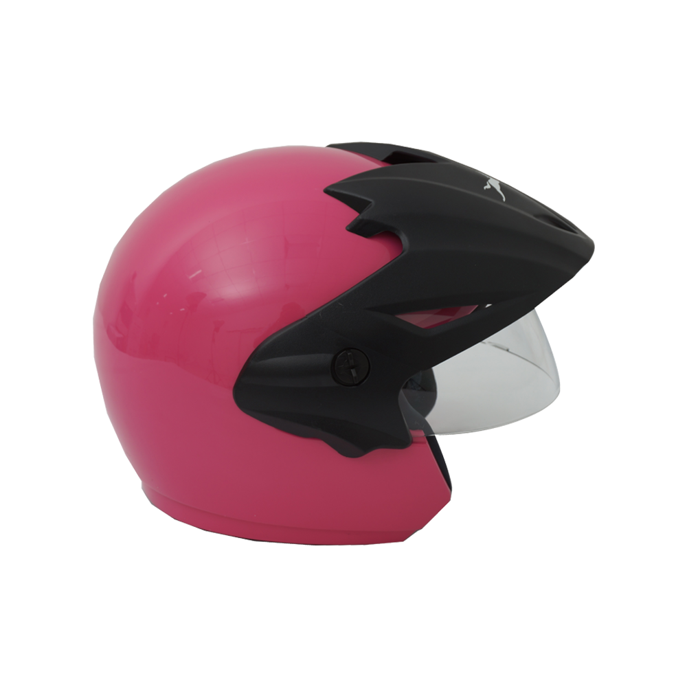  TVS Half face Cruiser With Peak Motorbike Helmet (Pink)