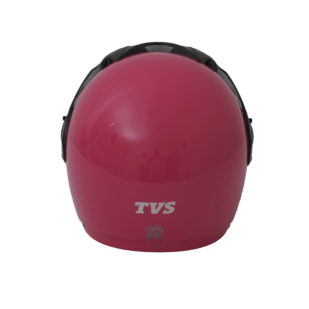 TVS Half face Cruiser With Peak Motorbike Helmet (Pink)