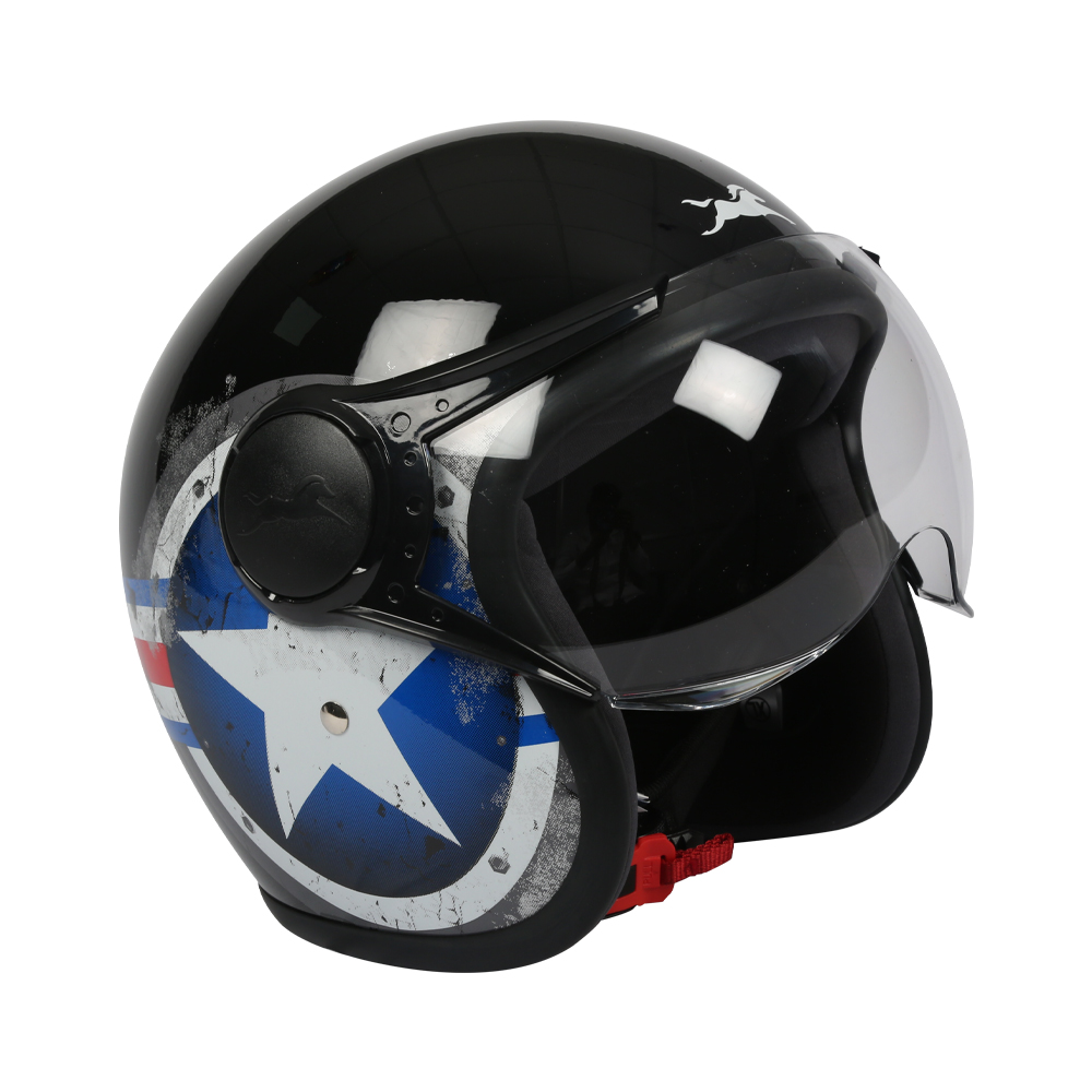 Captain america store motorcycle half helmet