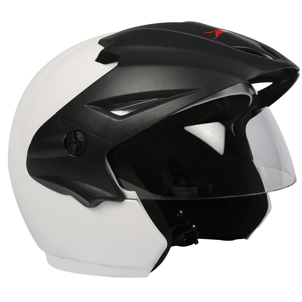 TVS Half Face White Helmet - ISI Certified