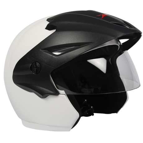 TVS Half Face White Helmet - ISI Certified