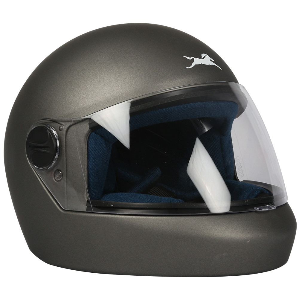 TVS Sil Met JL Full Face Helmet (Color: Grey) | ISI & DOT Certified | Superior Safety, Comfort, and Style for Every Ride