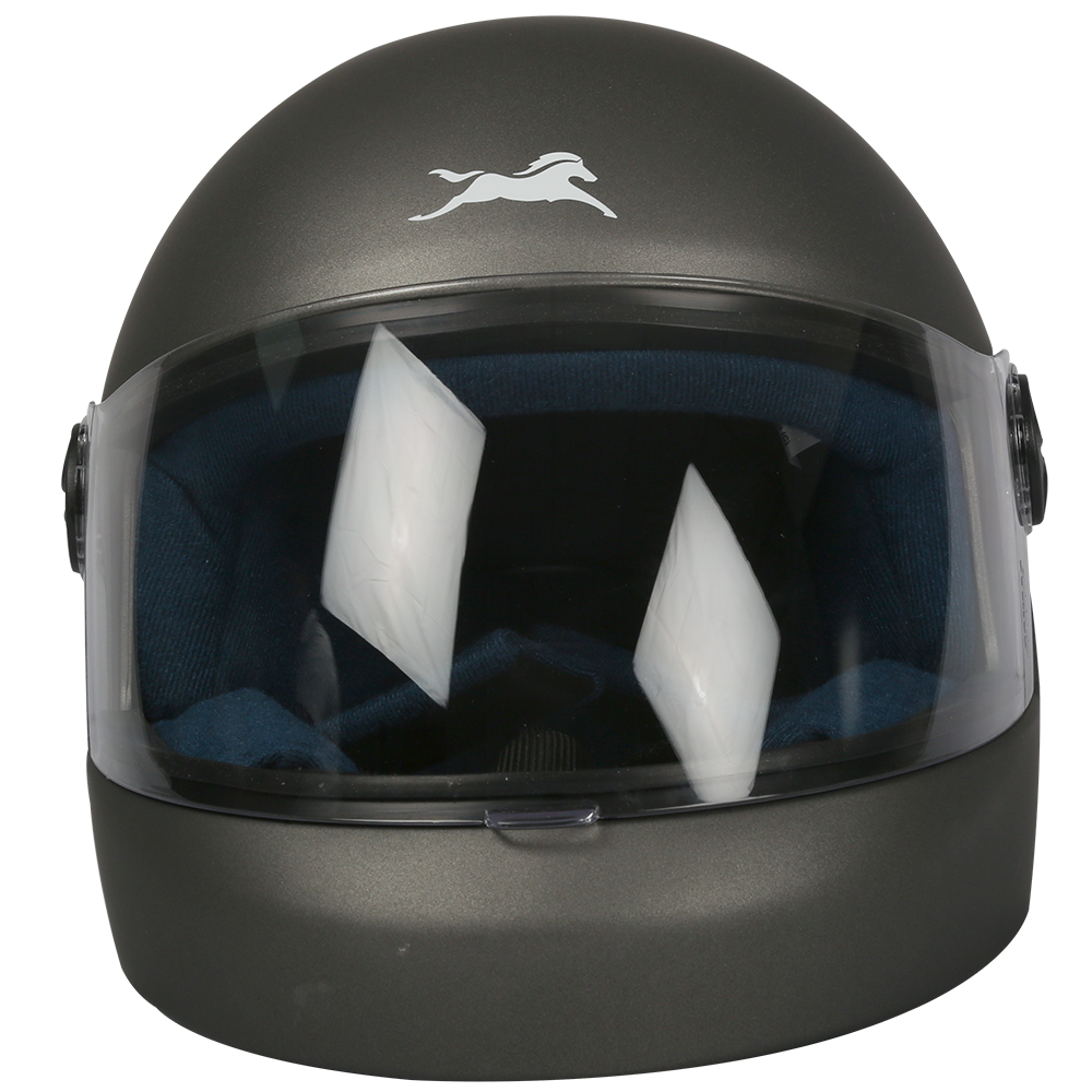 TVS Sil Met JL Full Face Helmet (Color: Grey) | ISI & DOT Certified | Superior Safety, Comfort, and Style for Every Ride