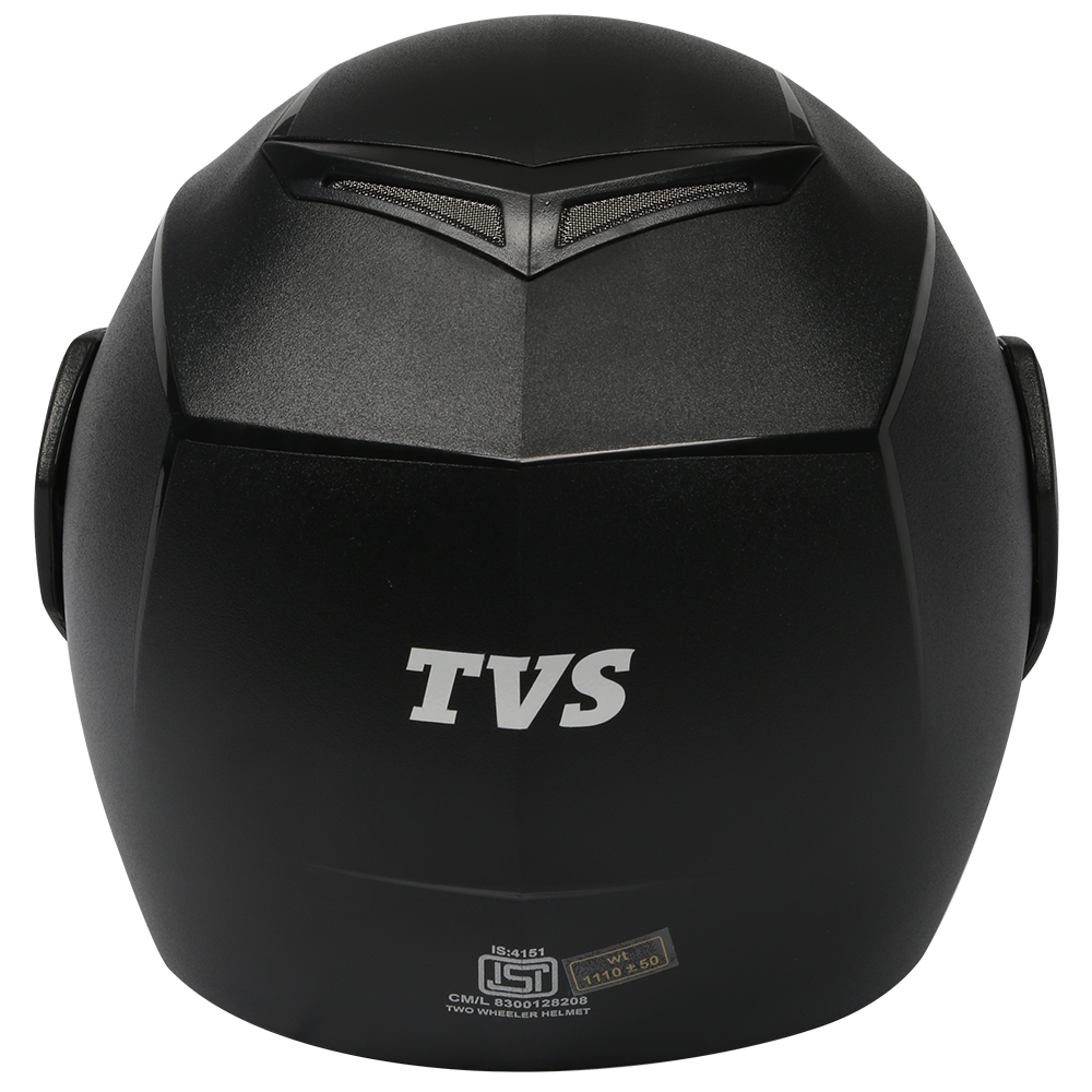 TVS Helmet Full Face Motorbike Helmet (Black-JM)