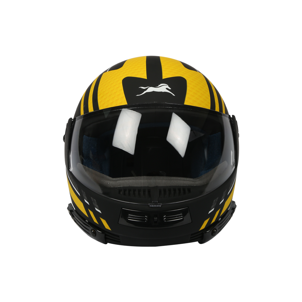 TVS Ninja Bike Helmet Full Face Helmet Yellow and Black