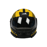 TVS Helmet Full Face Ninja Motorbike Helmet (Yellow and Black)