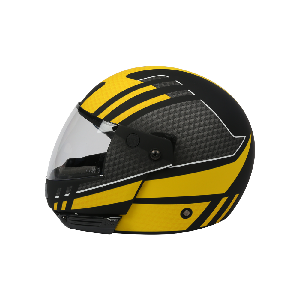 TVS Helmet Full Face Ninja Motorbike Helmet (Yellow and Black)