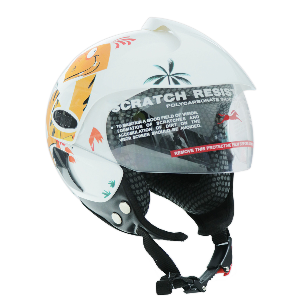 TVS Half Face Kids Helmet, Dino Adventure - ISI Certified