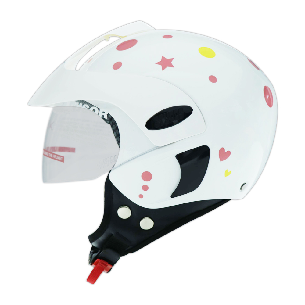 TVS Half Face Kids Helmet, Pink Sky - ISI Certified