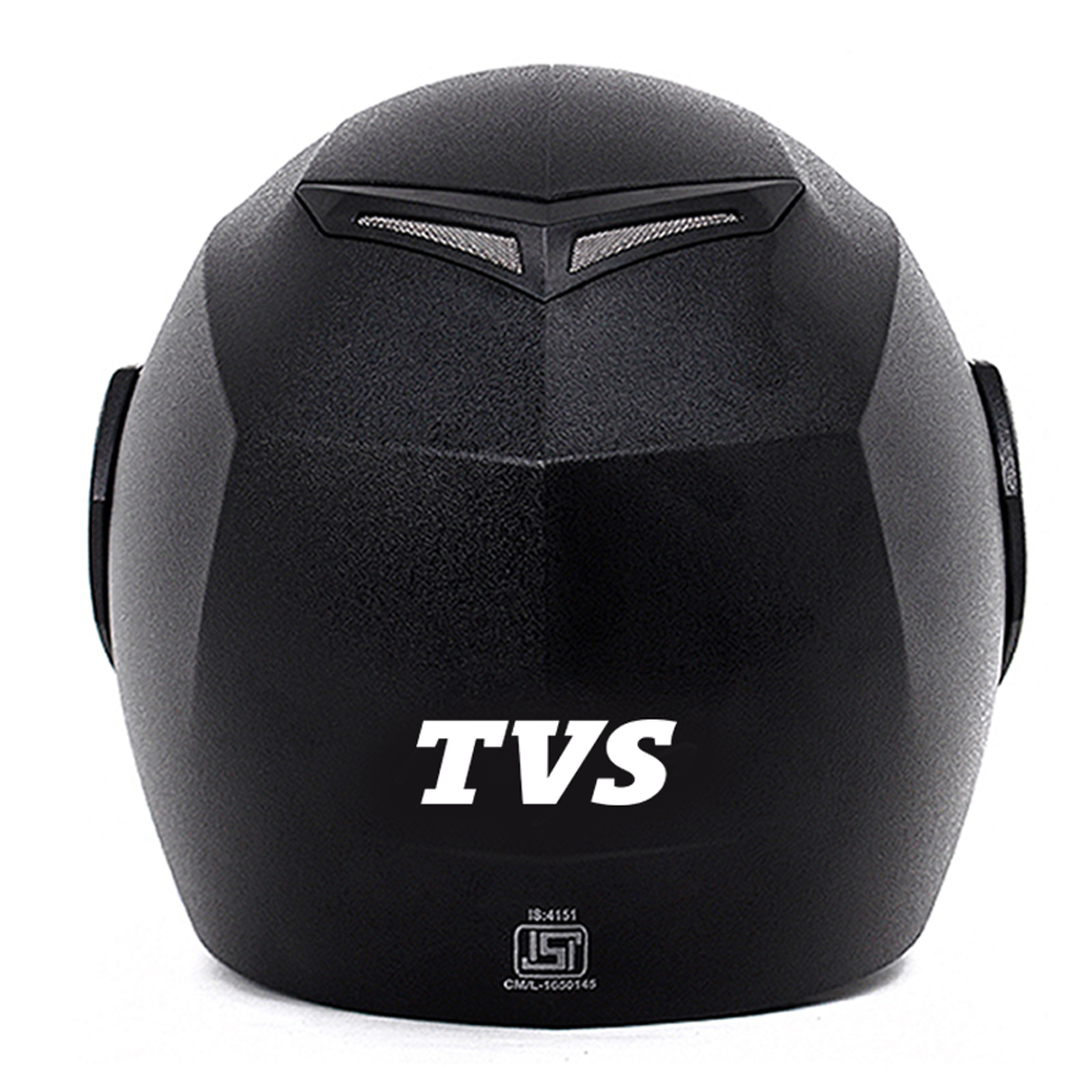 TVS Crux Flip-up Helmet Black | 1 Mouth Vent & 2 Top Vent