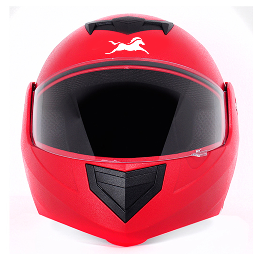 TVS Flip up Helmet Full Face, Color: Red - ISI Certified