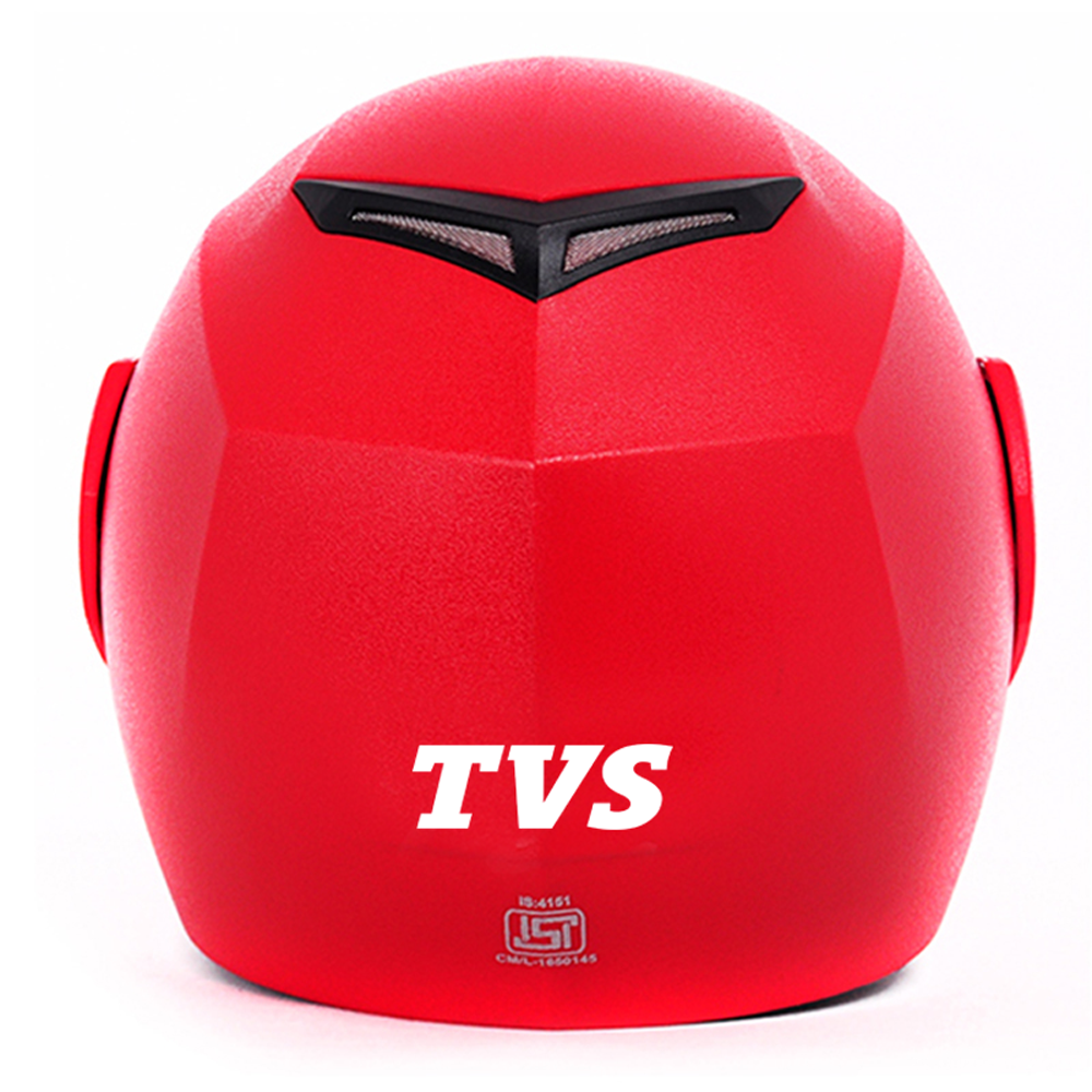 TVS Flip up Helmet Full Face, Color: Red - ISI Certified