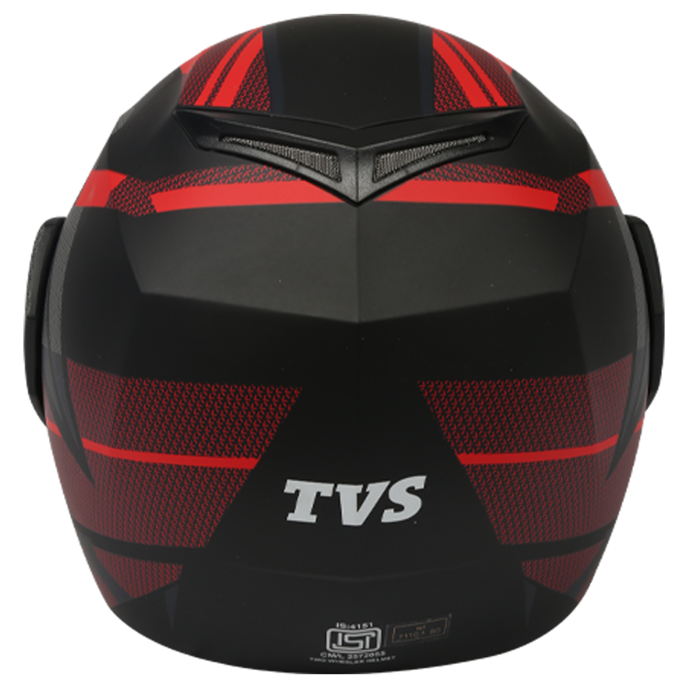 TVS Flip-Up Full Face Helmet (Red and Black)