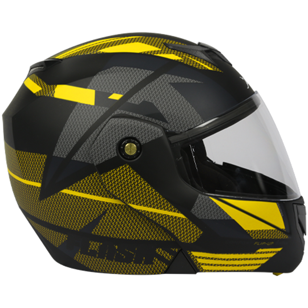 TVS Flip-Up Full Face Helmet - Yellow and Black