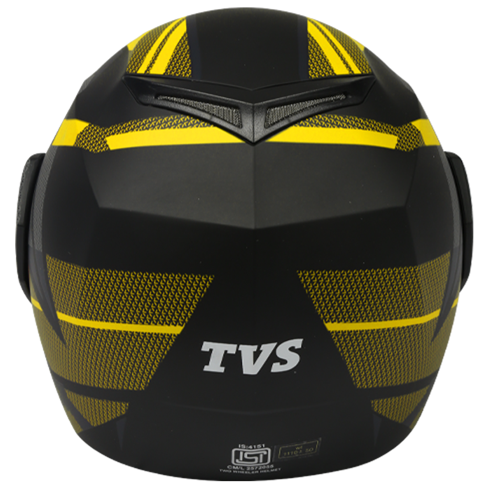 TVS Flip-Up Full Face Helmet - Yellow and Black