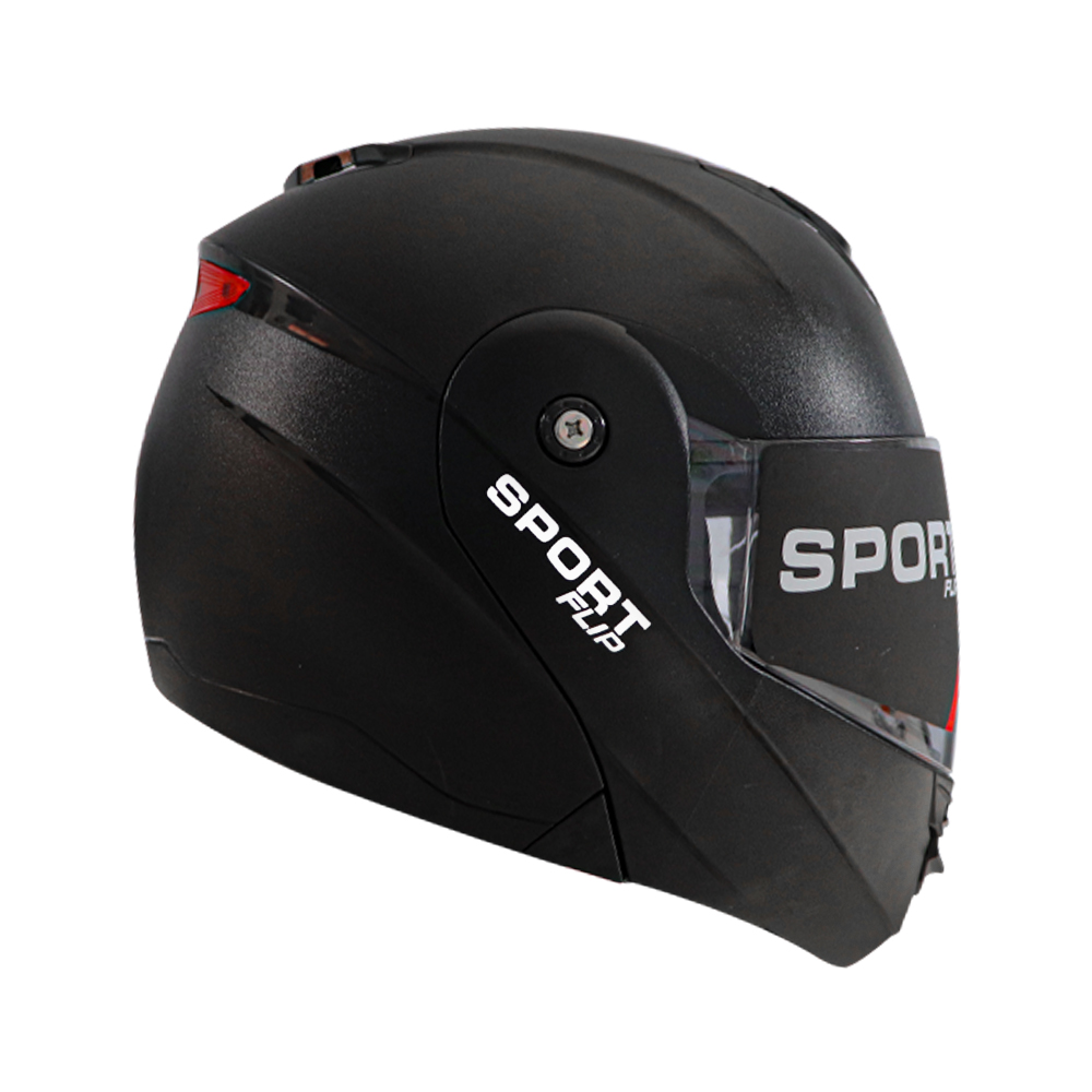 TVS Helmet Half Face Flip Black