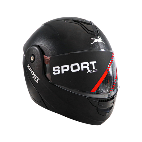 TVS Helmet Half Face Flip Black