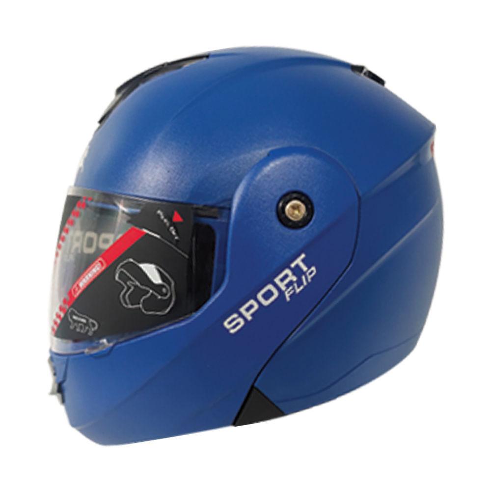 TVS Full Face Flip up Helmet, Color: Blue - Premium Helmets for Ultimate Protection