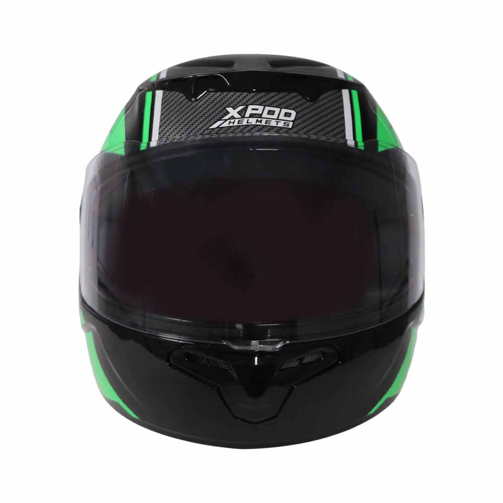 TVS XPOD LT Helmet for Men- ISI Certified, EPS Impact Absorption, Plush Comfort Interiors – Premium Bike Helmet for Safety & Comfort (Black Green)