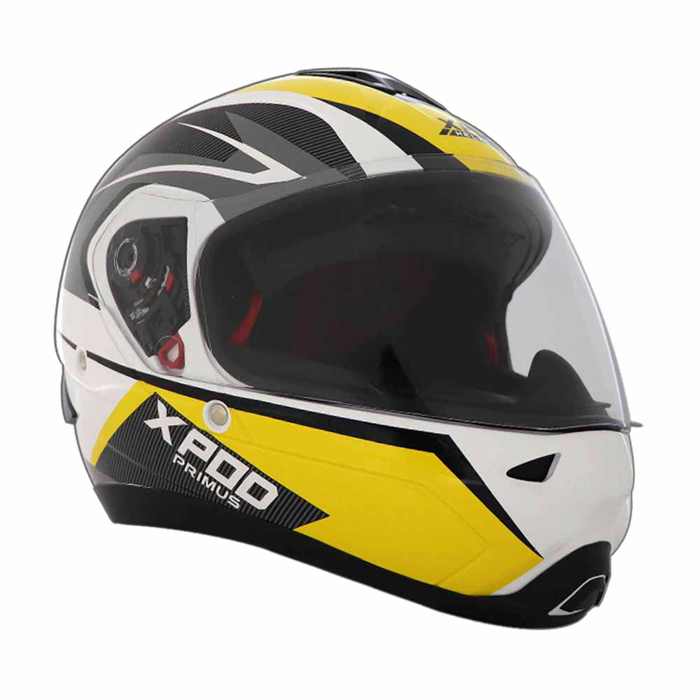 TVS XPOD Primus Single Visor Yellow – Bold Design, Safety