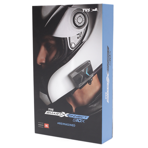 TVS Racing SmartXonnect S10X : Premium Helmet Bluetooth Device with JBL HD Sound & Ride Lynk connecting 1 fellow biker- Waterproof with 16 Hours Battery