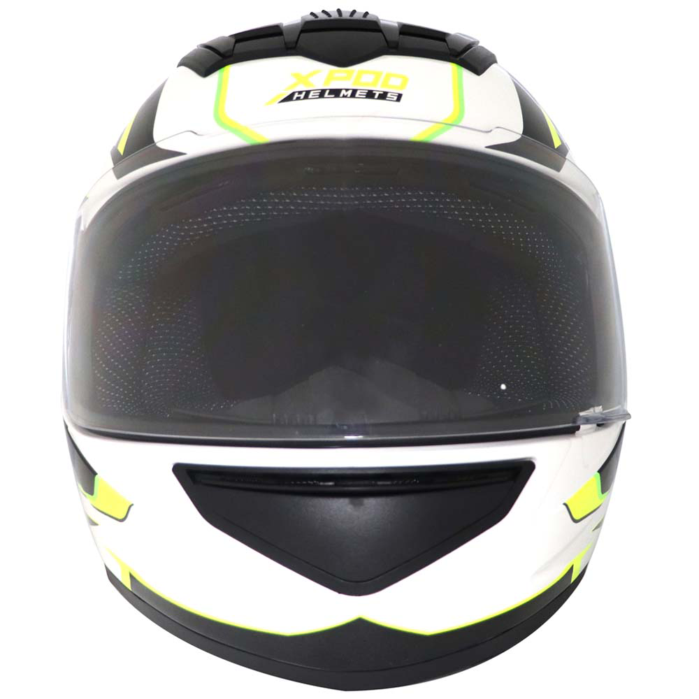  TVS XPOD Aerodynamic Helmet for Men- ISI Certified, Ultrawide Visor, Quick Release Strap – Premium Bike Helmet with Enhanced Air Circulation (Dynamic Dual White)