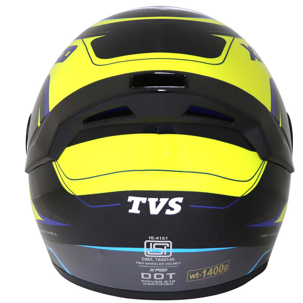 TVS XPOD Aerodynamic Helmet for Men ISI Certified Ultrawide