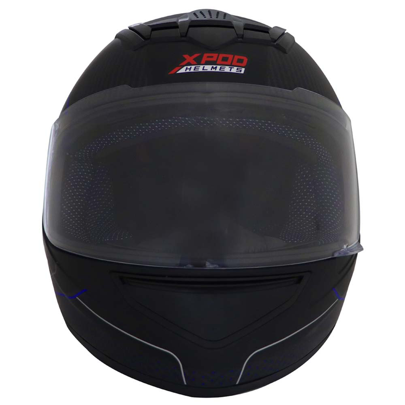 TVS Xpod Helmet Blistering Black Blue for Ultimate Safety