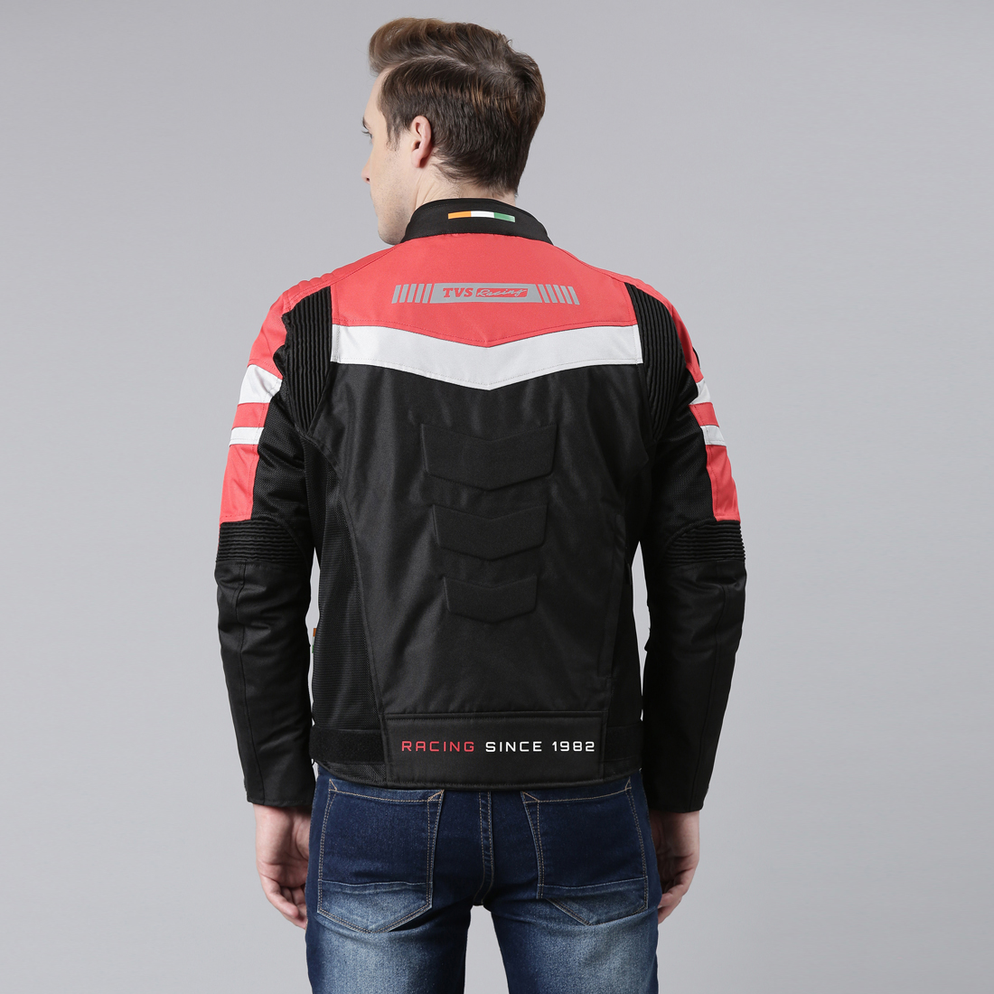 TVS Racing Jacket - Aegis 3-Layer Red for Ultimate Safety