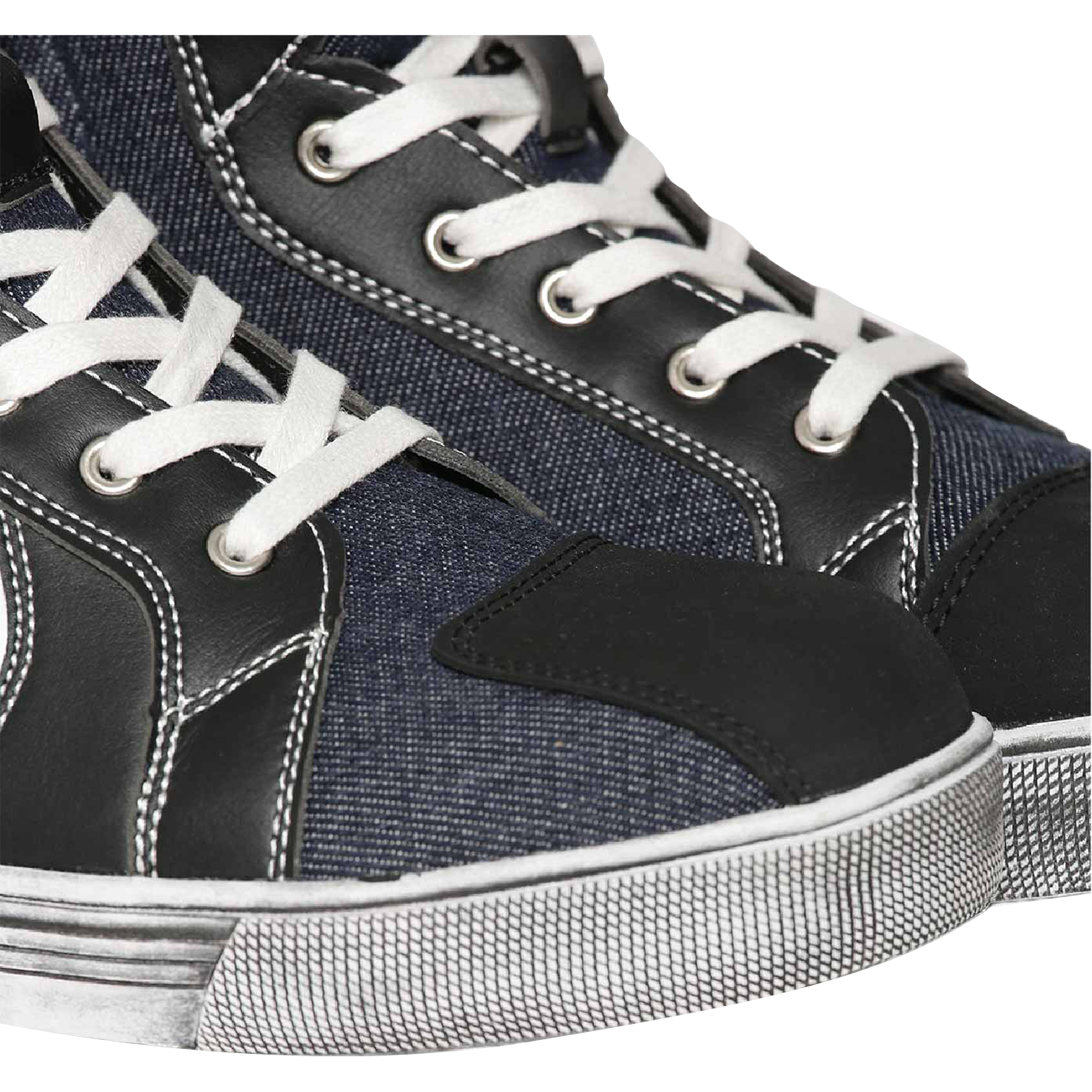 Men's shoes Rick Owens Denim Shoes - Low Sneaks Black/ Pearl/ Milk/ Milk |  Footshop