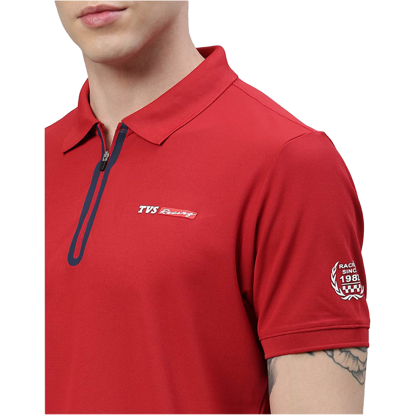 TVS Racing Polo T Shirt Polyester (Solid Red) Online at Best Prices ...
