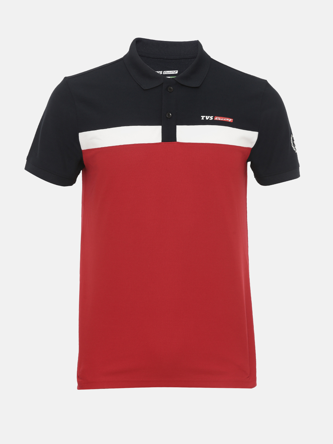 TVS Racing Polo T Shirt Polyester Blue Red (Blue Red)