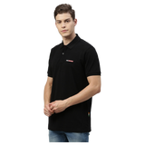 TVS Racing Polo Neck Cotton T Shirt, Color: Black