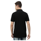 TVS Racing Polo Neck Cotton T Shirt, Color: Black