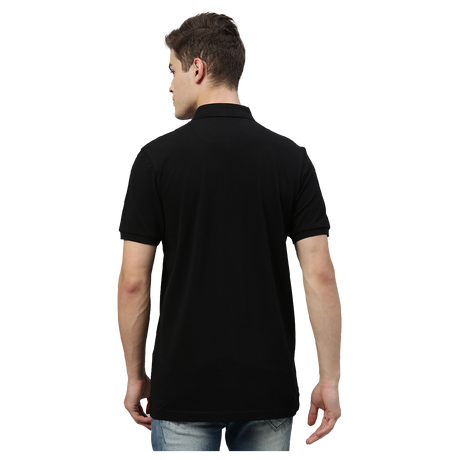 TVS Racing Polo Neck Cotton T Shirt, Color: Black