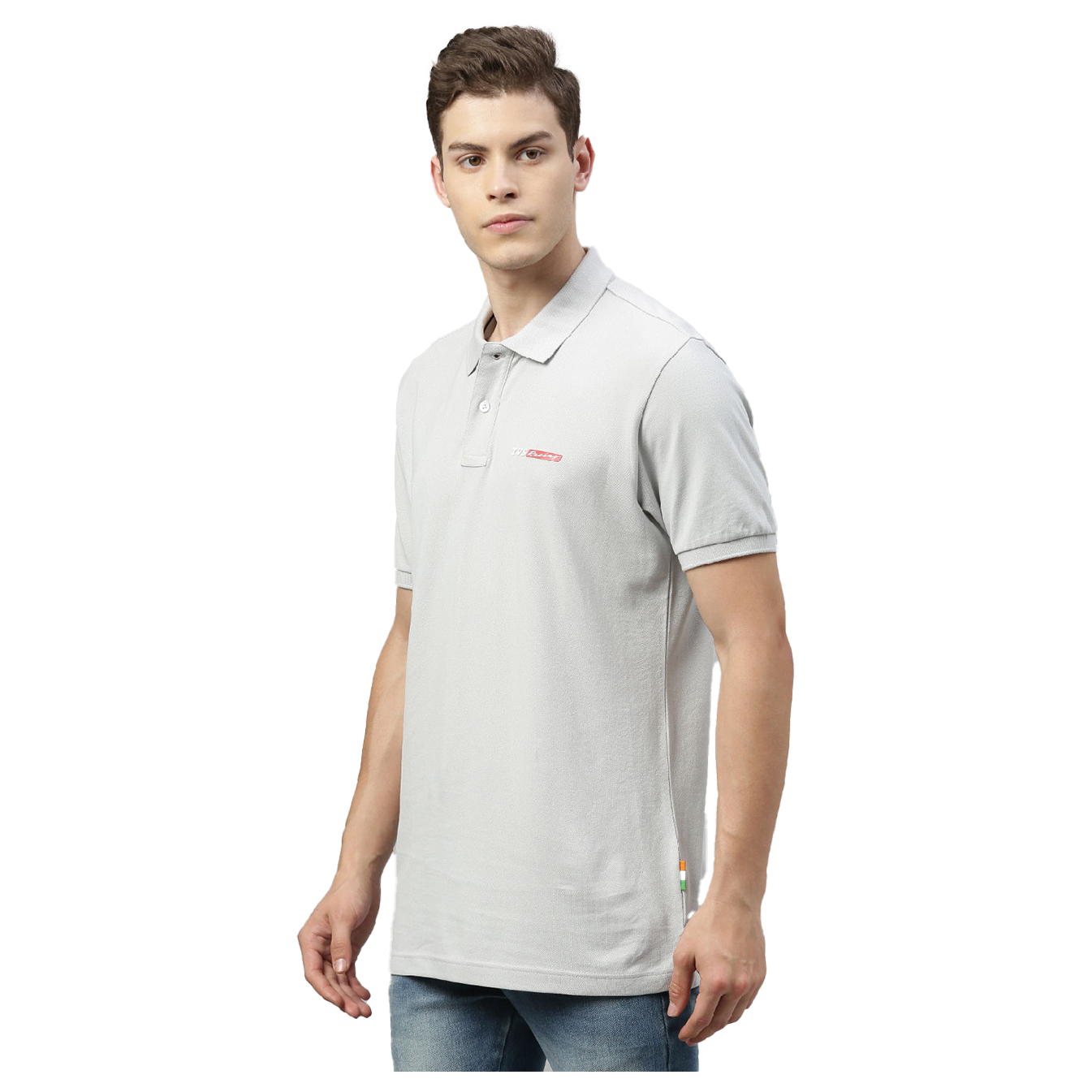  TVS Racing Polo T Shirt Cotton (Grey)