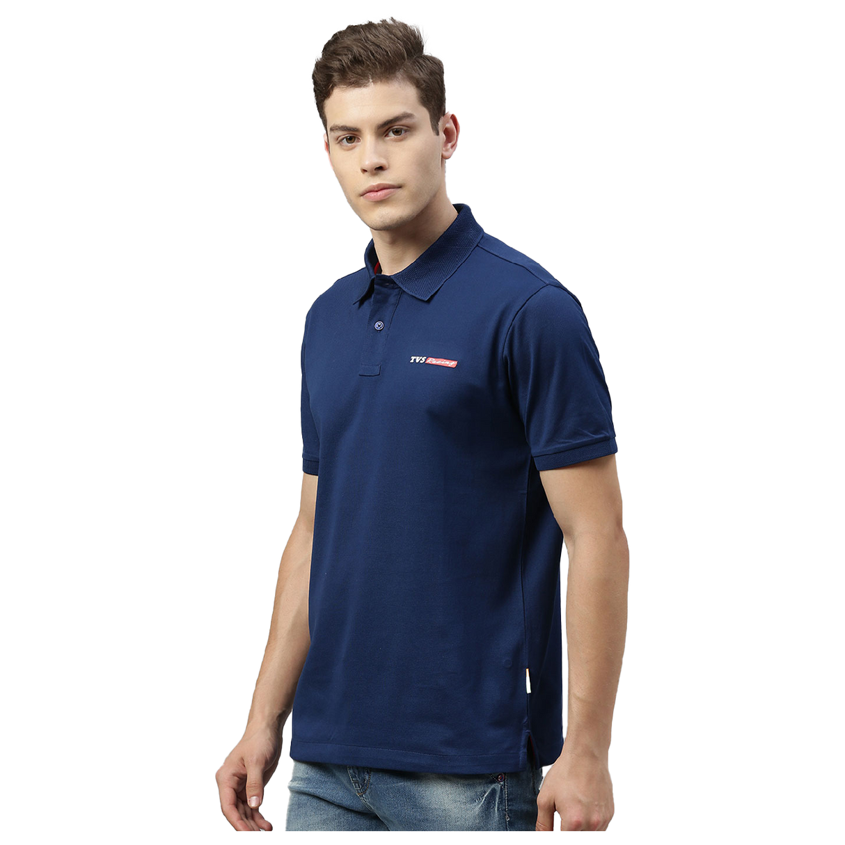 TVS Racing Polo T Shirt Cotton (Ink Blue)